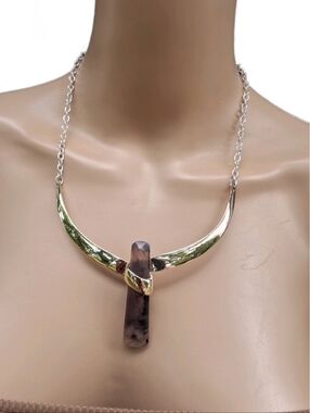 Robert Lee Morris RLM SOHO Sculptural Crescent Collar Necklace - Modernist